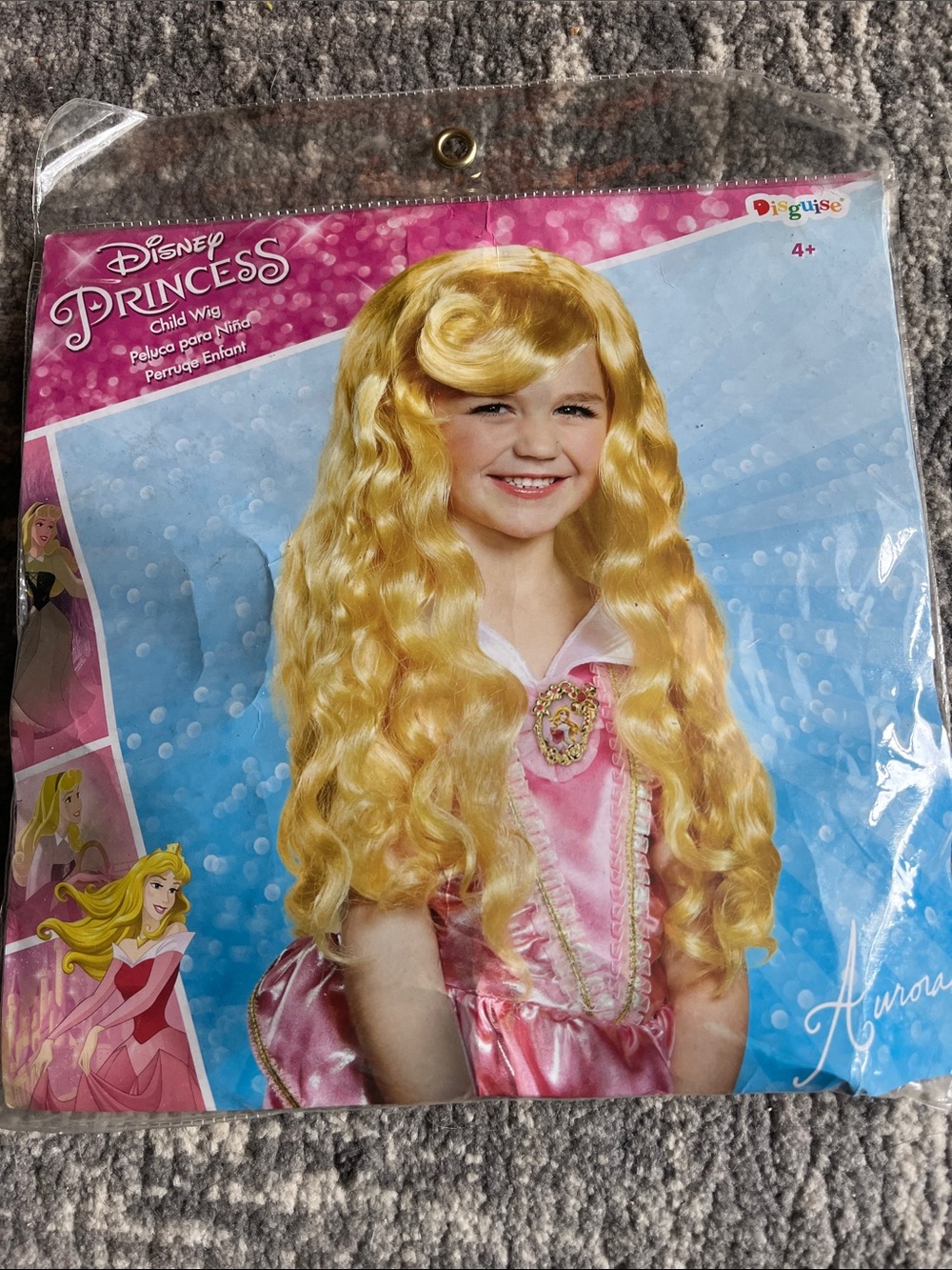 Disney Princess Aurora Blonde Wig in Golden Yellow
